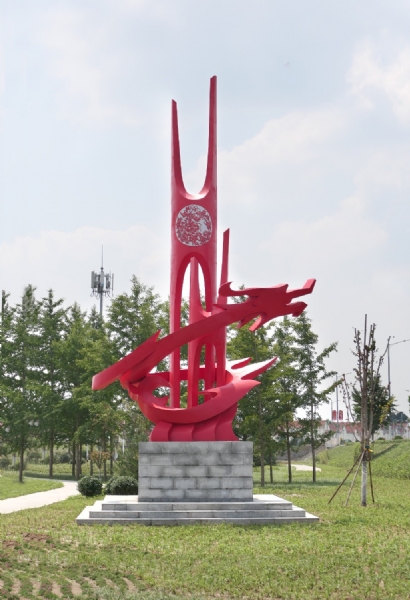 《龍騰畫韻》不銹鋼噴色、冶源